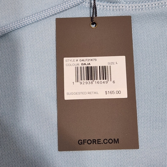 G/Fore Pray For Birdies Hoodie Sweatshirt Baja Womens Golf GFore Lt. Blue L - Picture 9 of 16